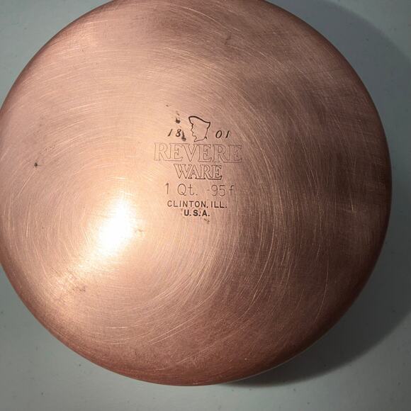 Revere Ware Copper Bottom 3 Piece Saucepots Stainless Steel No Lids 1801 USA VTG - Picture 2 of 12